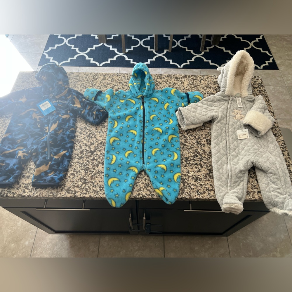 Baby winter fleece suits
